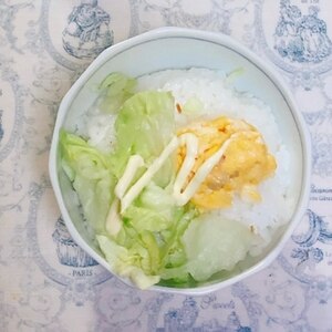 卵焼きとレタスのポン酢マヨサラダ